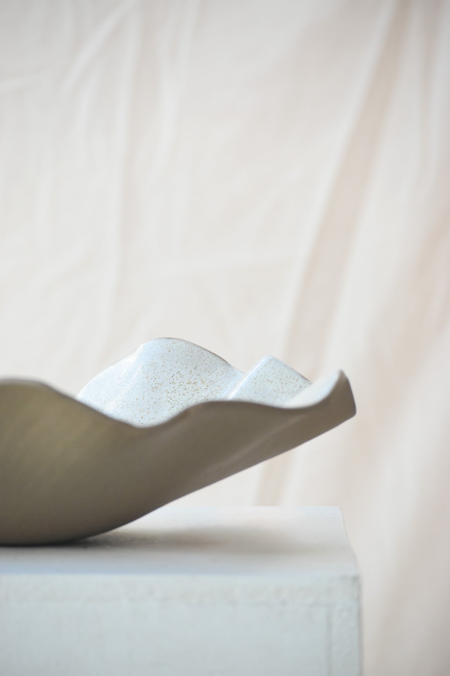 Speckled wave bowl