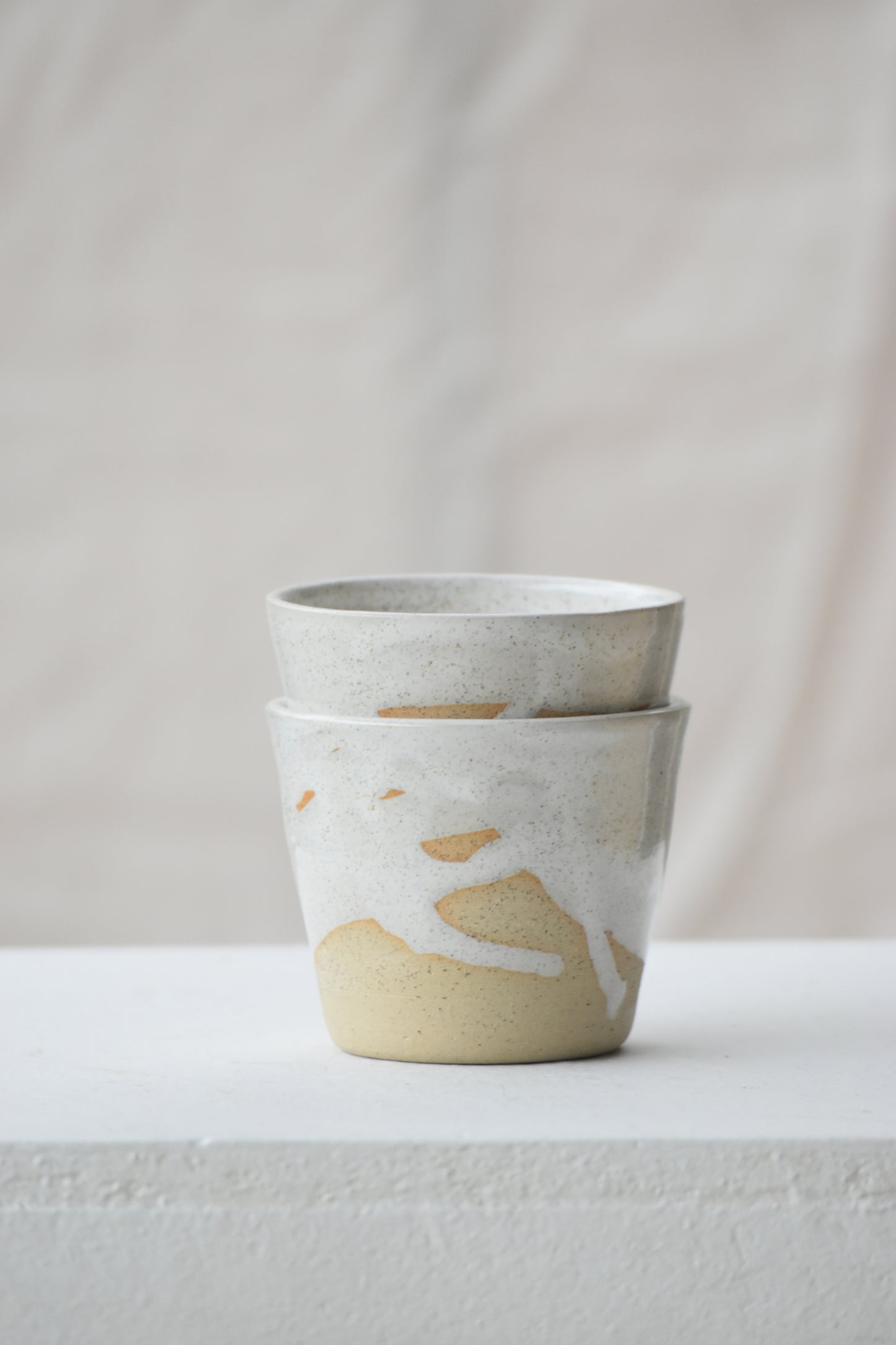 Milk coffee cups pair